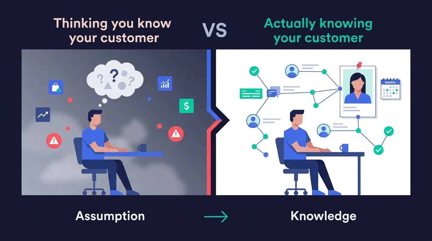 Customer Research Gap: "I Think" vs "I Know"