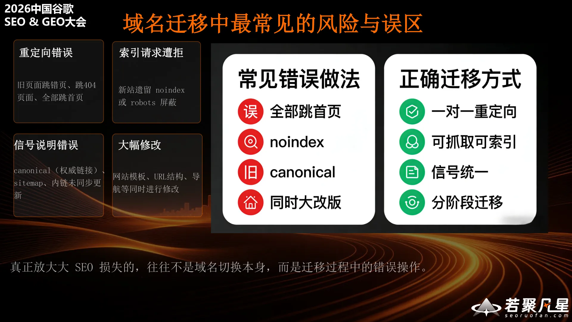 Common risks and misconceptions in domain migration