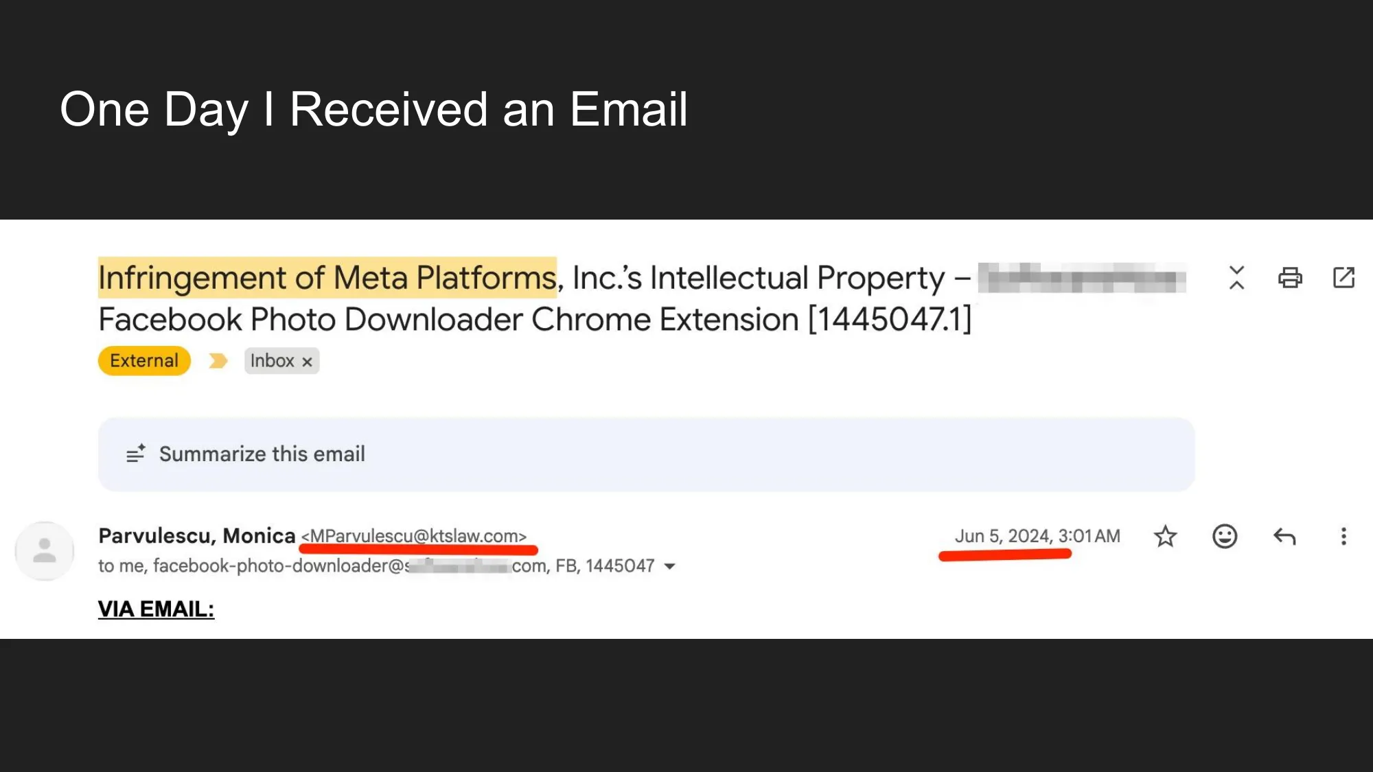 Meta cease-and-desist letter