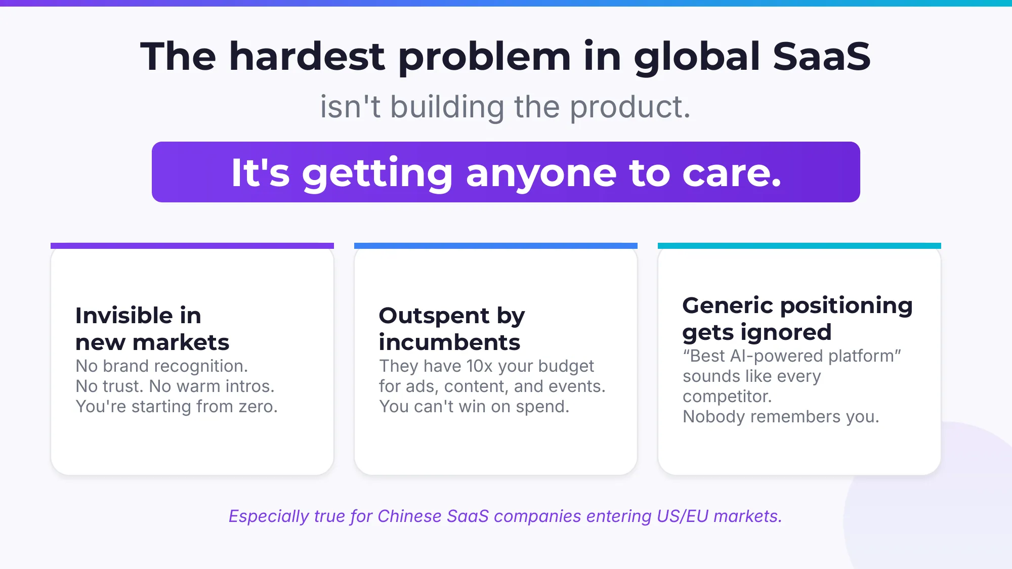 The hardest problem in global SaaS