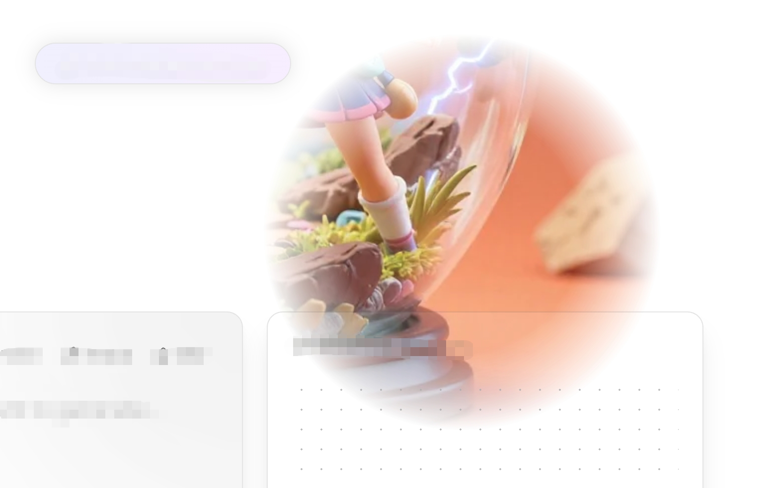 Flashlight-style hero interaction example